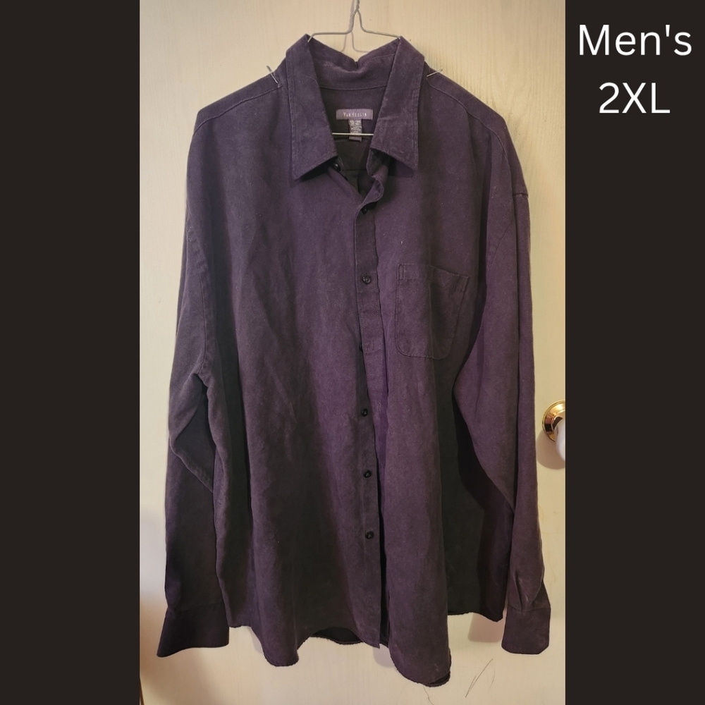 Van Heusen Men's 2XL Long Sleeve Black Shirt